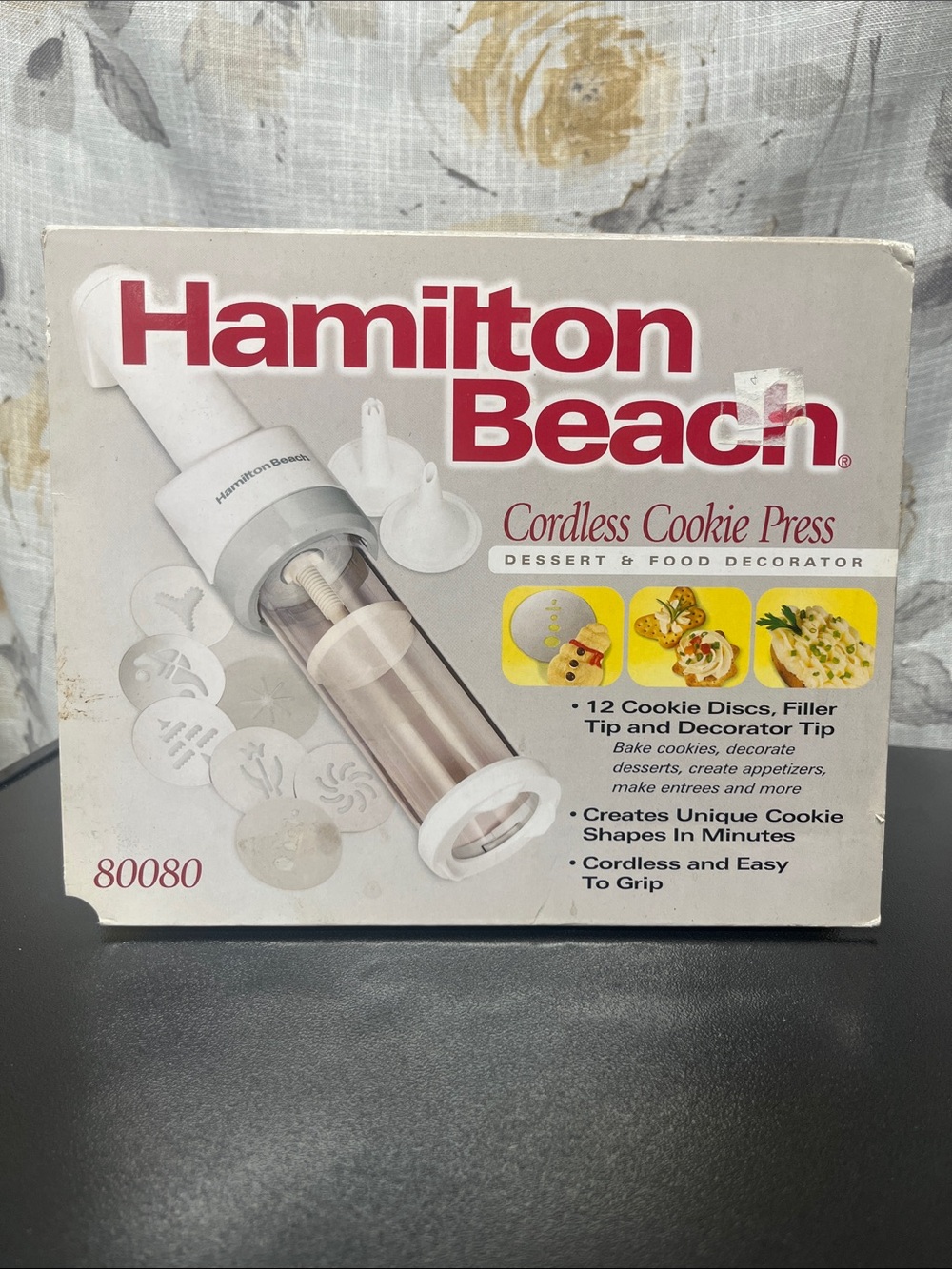 Vintage Hamilton Beach Cordless Cookie Press in White